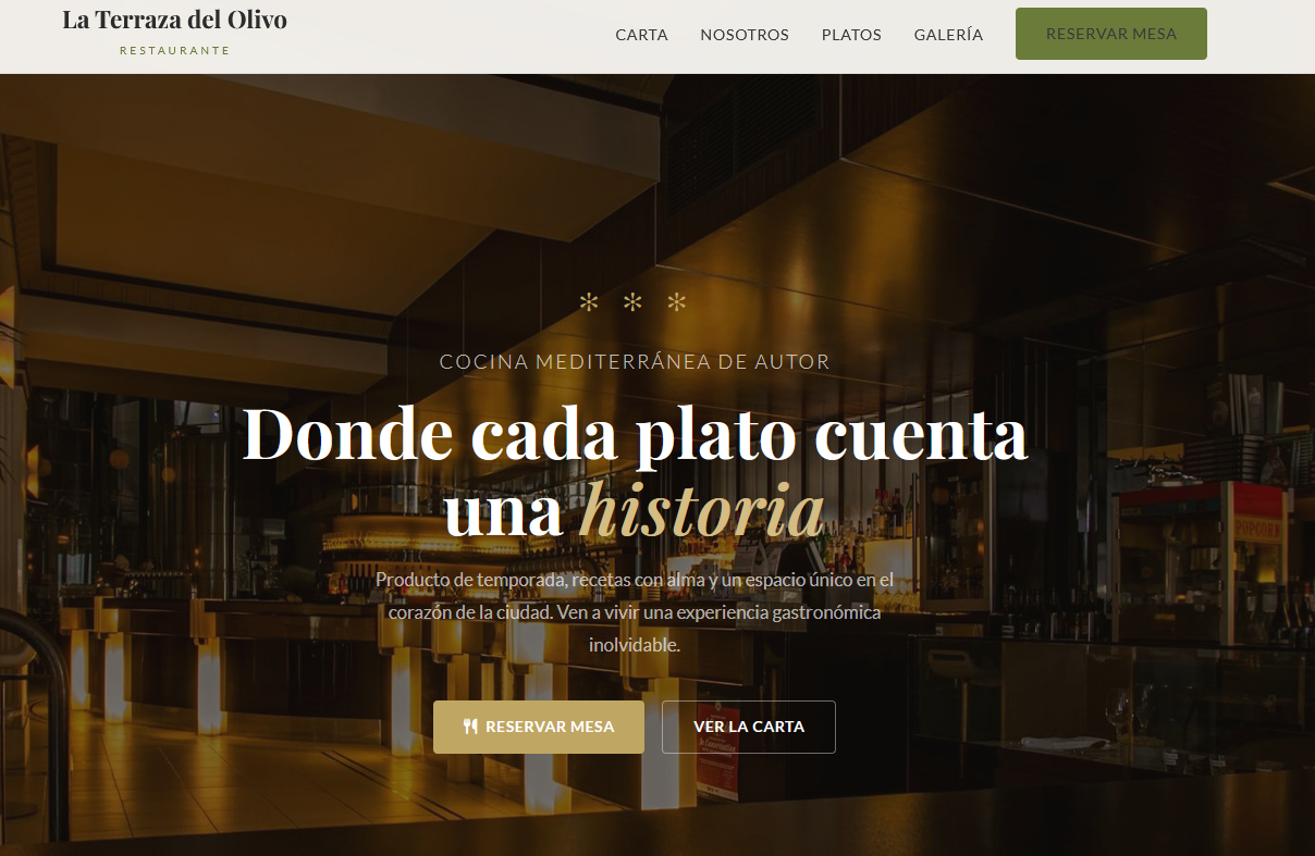 La Terraza del Olivo - Hero