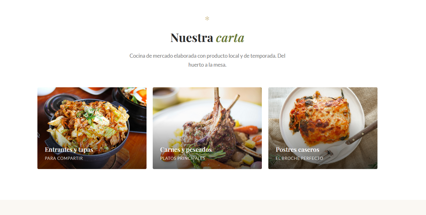 La Terraza del Olivo - Carta