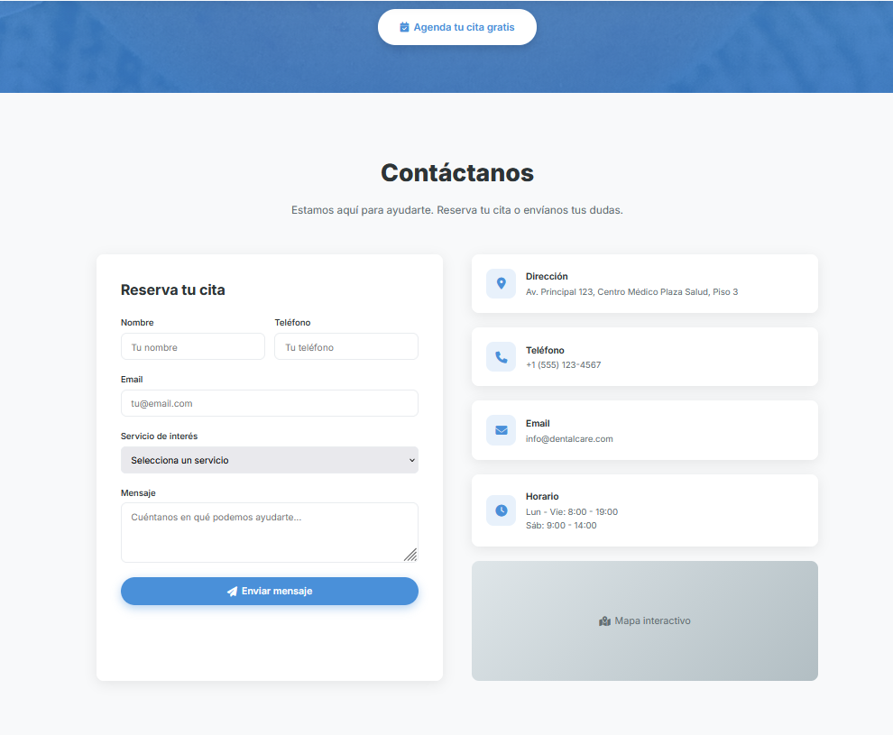 DentalCare - Contacto